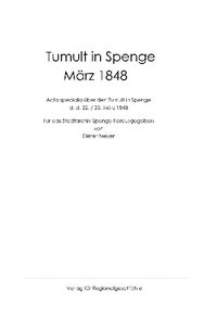 Tumult in Spenge 1848